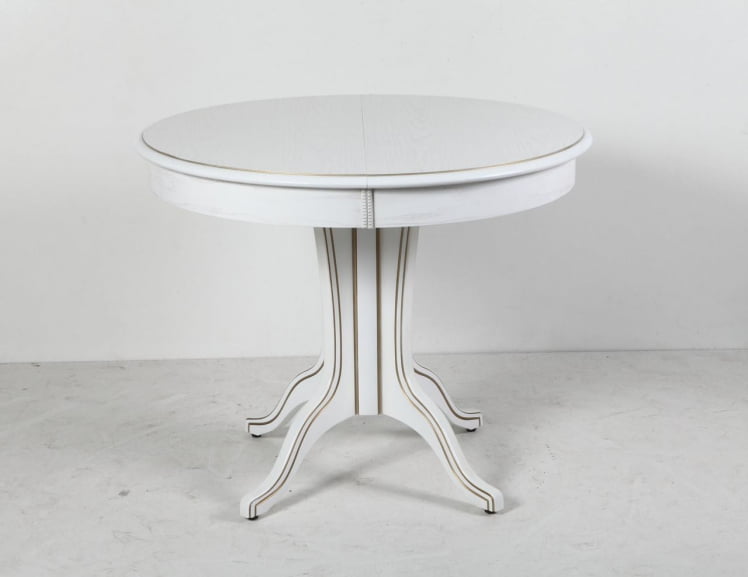 Стол обеденный Орион-5 (d1000) тон 1 с золотой патиной_0