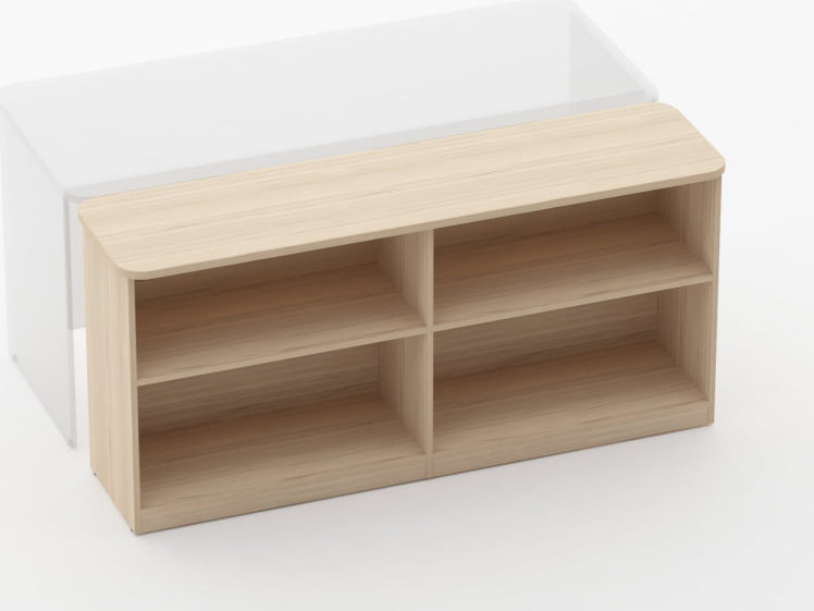 Тумба приставная к столу Glassy 3.18.104 Дуб молочный_1