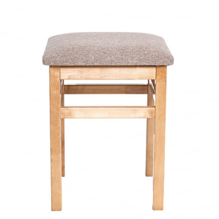 Табурет с мягким сиденьем Ригель 2.0 Rosy Grey жаккард Эмаль белая_1