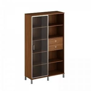 Стеллаж-купе со стеклом В440.2 Венге магия_0