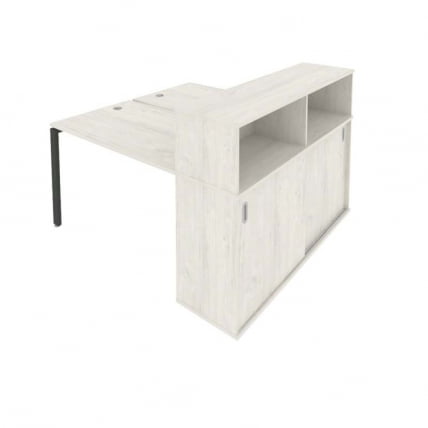 Рабочая станция с опорным шкафом-купе Metal System Б.РС-СШК-2.2 Наварра/Антрацит_0