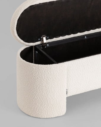 Банкетка Такс с местом для хранения букле белый / Taks_1