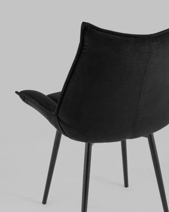Стул обеденный Осло велюр Черный_6