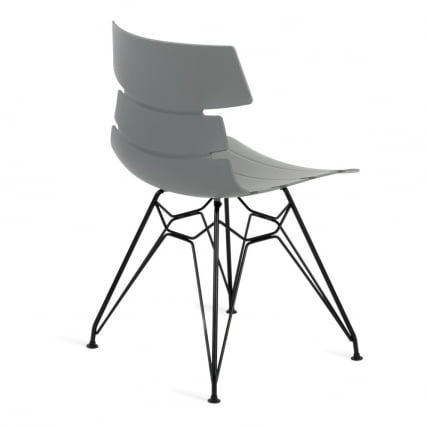 Стул ХАНСЕН (мод. 622Н) / 1 шт. в упаковке пластик/металл/эко кожа, 51х47х80 см, высота до сиденья 45 см, серый/черный / HANSEN (mod. 622N)_2