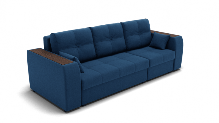 Диван Сенатор-2 НПБ угол левый/правый (ЗР) Цвет фасада: Синий; Тип: Левый/правый; Материал фасада: Металл/Велюр_0