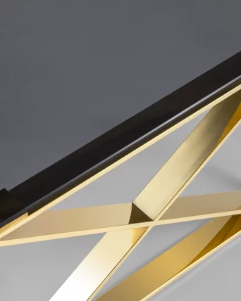 Журнальный стол КРОСС 120x60 Золото (стекло smoke)_5