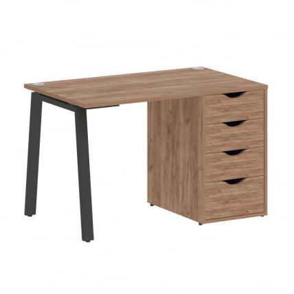 Стол письменный HOME OFFICE VR.SP-3-118.4.A Дуб Табак/Антрацит металл_0