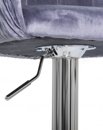 Стул барный DOBRIN DARCY Серый велюр 1922-19_7