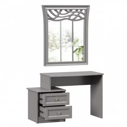 Столик туалетный Джулия с зеркалом ППУ Оникс серый_1