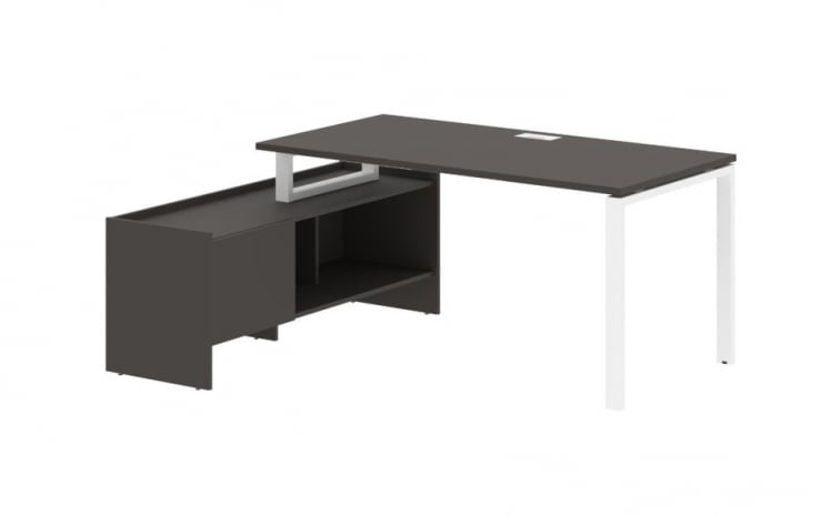 Стол с тумбой EDIS EUCT 17814 Мокко Белый_0