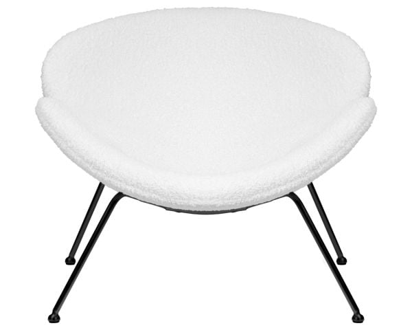 Кресло дизайнерское ДОБРИН ЕМИЛЙ (белый (букле) ткань, черное основание) 2 шт / DOBRIN EMILY_7