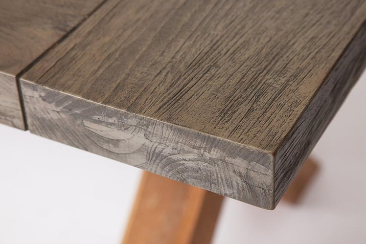 Стол обеденный Secret De Maison Kalido дерево тик, 200х100х78см, серый/натуральный_3