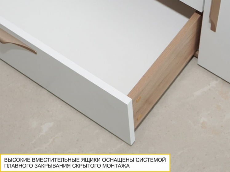 ТВ-тумба Монако 606.03 Дуб Вотан / Белый шпон/ Альпийский белый_8