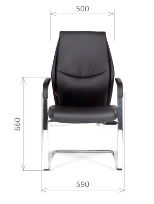 Кресло для посетителя CHAIRMAN VISTA  V Коричневое_1