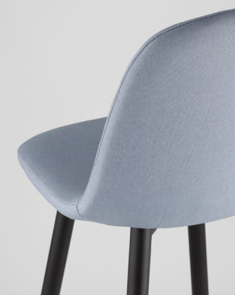 Стул барный Валенсия с подножкой Голубой_6