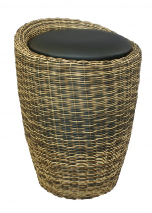 Табурет с местом для хранения LM-1100 Rattan Черный_0