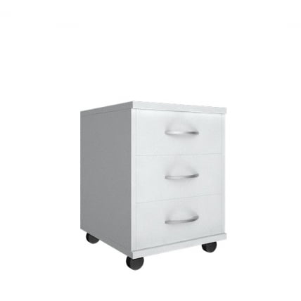 Тумба подкатная (3 ящика, с замком) Riva А.ТМ-3 Белый_0