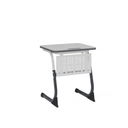 Парта одноместная регулируемая по высоте СМАРТЙ ПЛУС 600х500 с сеткой (рост 5-7) Антрацит/Белый/Серый Кромка Антрацит / SMARTY PLUS_0