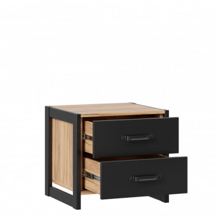 Тумба прикроватная Техно ЛД 678.100.000 Дуб Золотой Черный_1