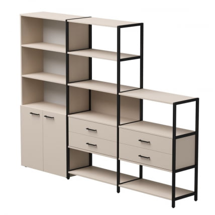 Набор стеллажных систем Everprof EVO №12 Кашемир Черный_0