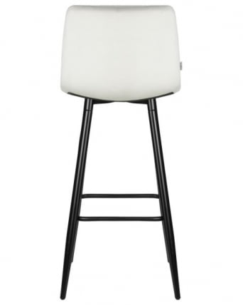 Стул барный DOBRIN NICOLE (черные матовые ножки, светло-серый велюр (108-52)) 2 шт_5