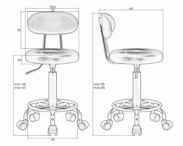 Табурет мастера ДОБРИН БИЛЛЙ (черный) / DOBRIN BILLY_8