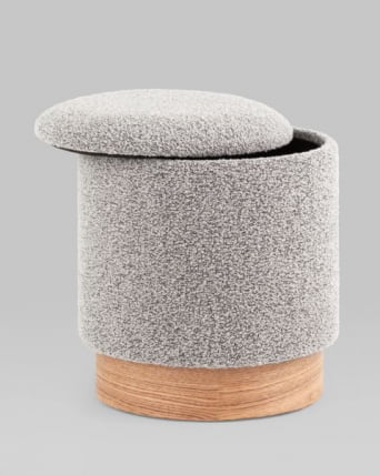 Пуф с ящиком Холли XS букле серый_4