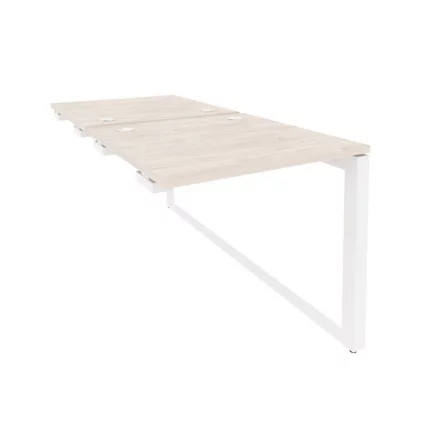 Стол-приставка двойной на О-образном м/к к опорым элем. ONIX O.MO-D.SPR-0.8 Денвер Светлый/Белый_0