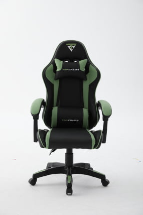 Кресло спортивное TopChairs Shadow черно-зеленый_1