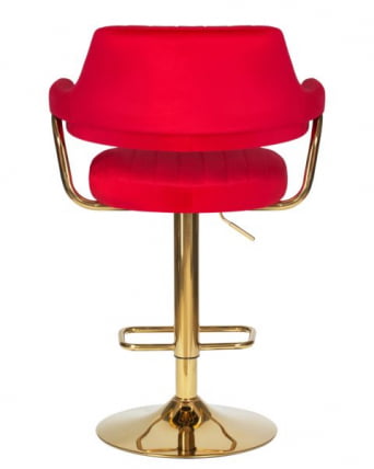 Стул барный ДОБРИН CХАРЛЙ ГОЛД (красный велюр (МДЖ9-45)) 2 шт / DOBRIN CHARLY GOLD (MJ9-45))_5