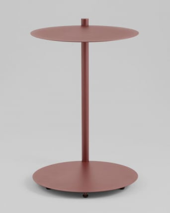 Журнальный столик Siara металл бордовый_4