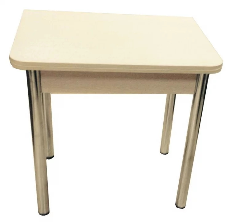 Стол обеденный Ломберный ХРОМ ЛДСП дуб выбеленный_0