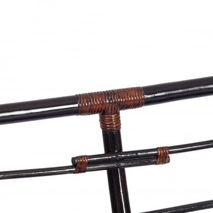 Диван MAMASAN/МАМАСАН 23/02 W /с подушкой/ подушка 182х119 см, 169х102х80 см, Antique brown (античный черно-коричневый), флок, олива, 23_12