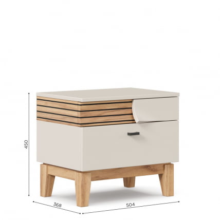 Тумба прикроватная правая Нильс ЛД 423.030.000 Кашемир/Дуб Тортуга_5