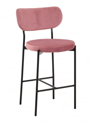 Стул полубарный Барбара (Б) велюр Пыльно-розовый_1