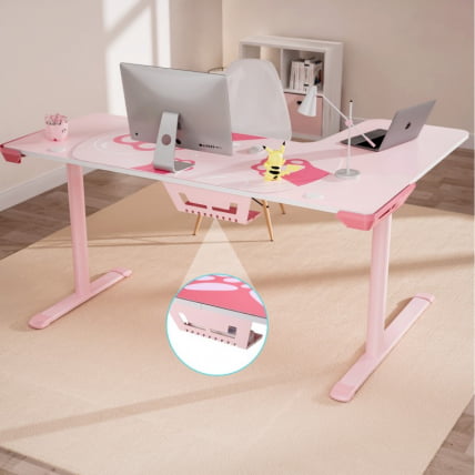 Стол письменный (для компьютера) угловой EUREKA ERK-L60L-PK-V2 (левый), розовый_7