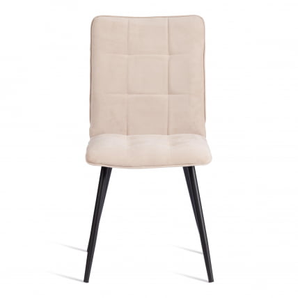 Стул обеденный Bari разборный, ткань велюр, 44х60х91, молочный/черный, (Porsche 2)_4