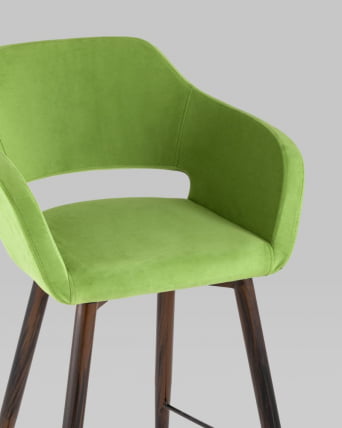 Стул барный Саймон Б велюр Травяной_7