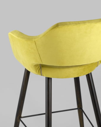 Стул барный Саймон Б велюр Золотистый_6