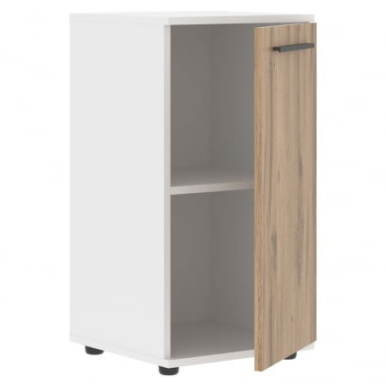 Шкаф колонка с глухой малой дверью EDIS ELCS 42.1 Дуб Денвер светлый Мокко Белый_1