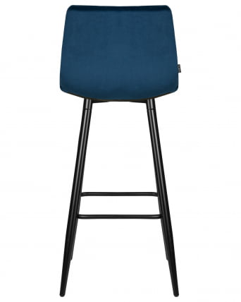 Стул барный DOBRIN NICOLE (черные матовые ножки, темно-синий велюр (108-95))_4