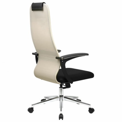 Кресло руководителя BRABIX PREMIUM Ultimate EX-801 хром Черное/бежевое_4