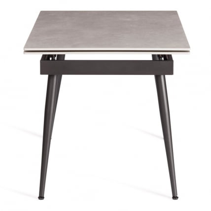 Стол обеденный Lord Grey/Лорд Грей столешница керамика (матовая) /опоры металл, светло-серый/черный, (120+30+30)x80x75 см_6