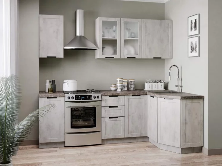 Тумба кухонная 200 бутылочница Джамис ЛД 296.100.000.002 Белый Белый камень_2