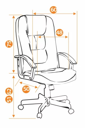 Кресло руководителя CH9944 хром (коричневый 36-36)_2