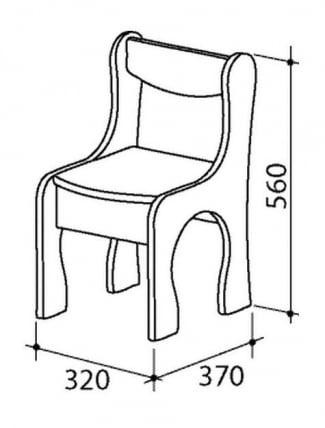 Столик и стульчик Морячок Дуб млечный / Синий_1