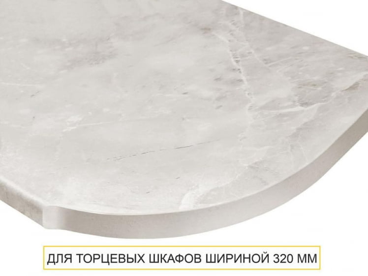 Столешница ПФР 18.150 Итальянский камень (левая радиусная) 1500 мм_0