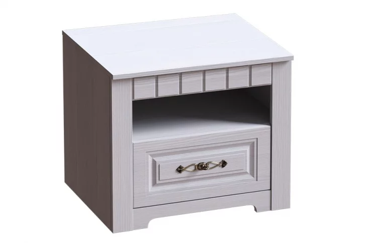 Тумба прикроватная Прованс 08 Бодега белая Платина премиум_0