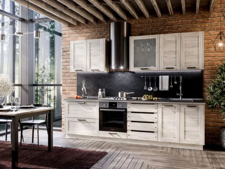 Тумба кухонная 400 с 3 ящиками ЛЮКС (4) Винченца ЛД 234.880.000.015 Тип 2 Белый Дуб Крафт белый_2