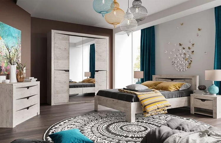 Комплект мебели для спальни Соренто №1 Дуб бонифаций_0